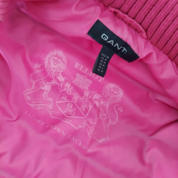 GANT Women's Elliot Light Down Jacket Quilted Puffer Coat Size Medium Pink - Picture 6 of 9
